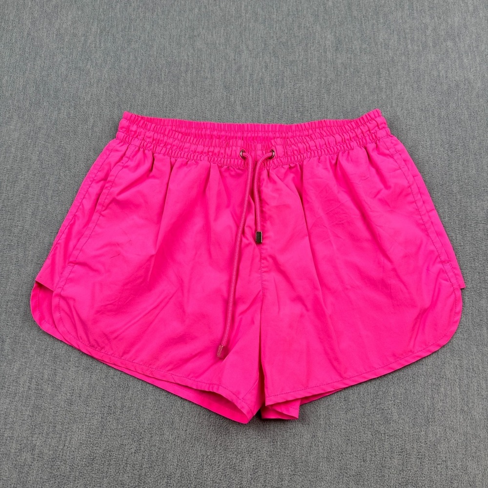 Zara Sweat Shorts Womens Large Pink Drawstring Training Gym Athletic Jogging